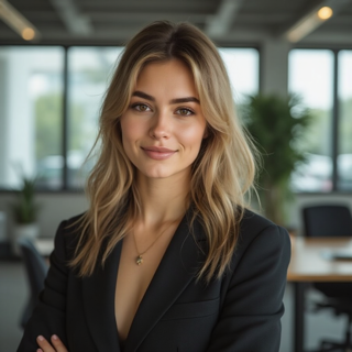 Executive headshot of woman in professional attire